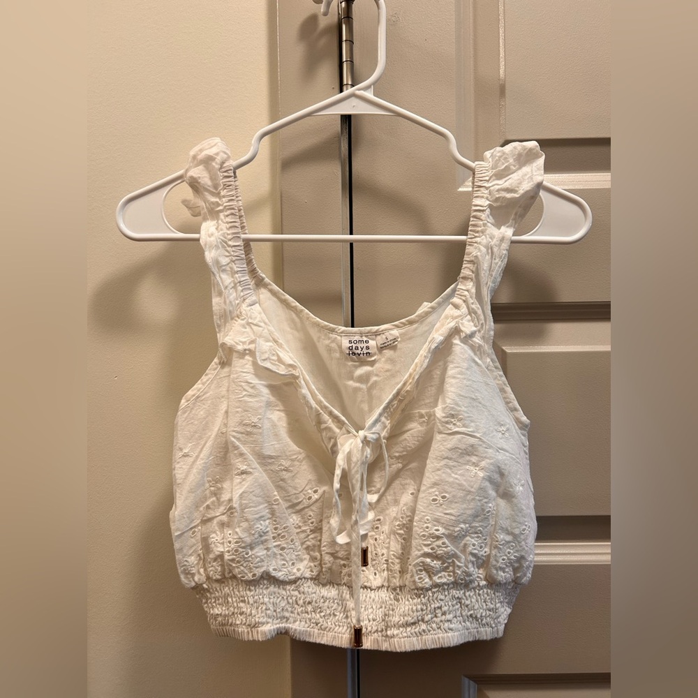 Somedays Lovin White Eyelet Blouse
